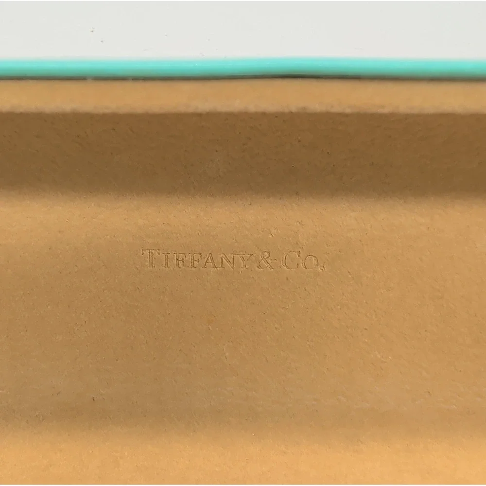 TIFFANY & Co Sunglass Eyeglasses X-Large Case Hard Clamshell Beige Velvet Liner